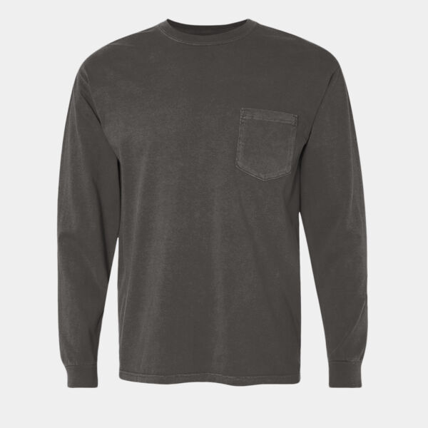 Garment-Dyed Heavyweight Long Sleeve Pocket T-Shirt Thumbnail
