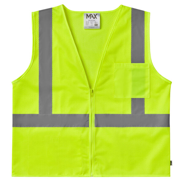 Class 2 Mesh Vest, Safety Green Thumbnail